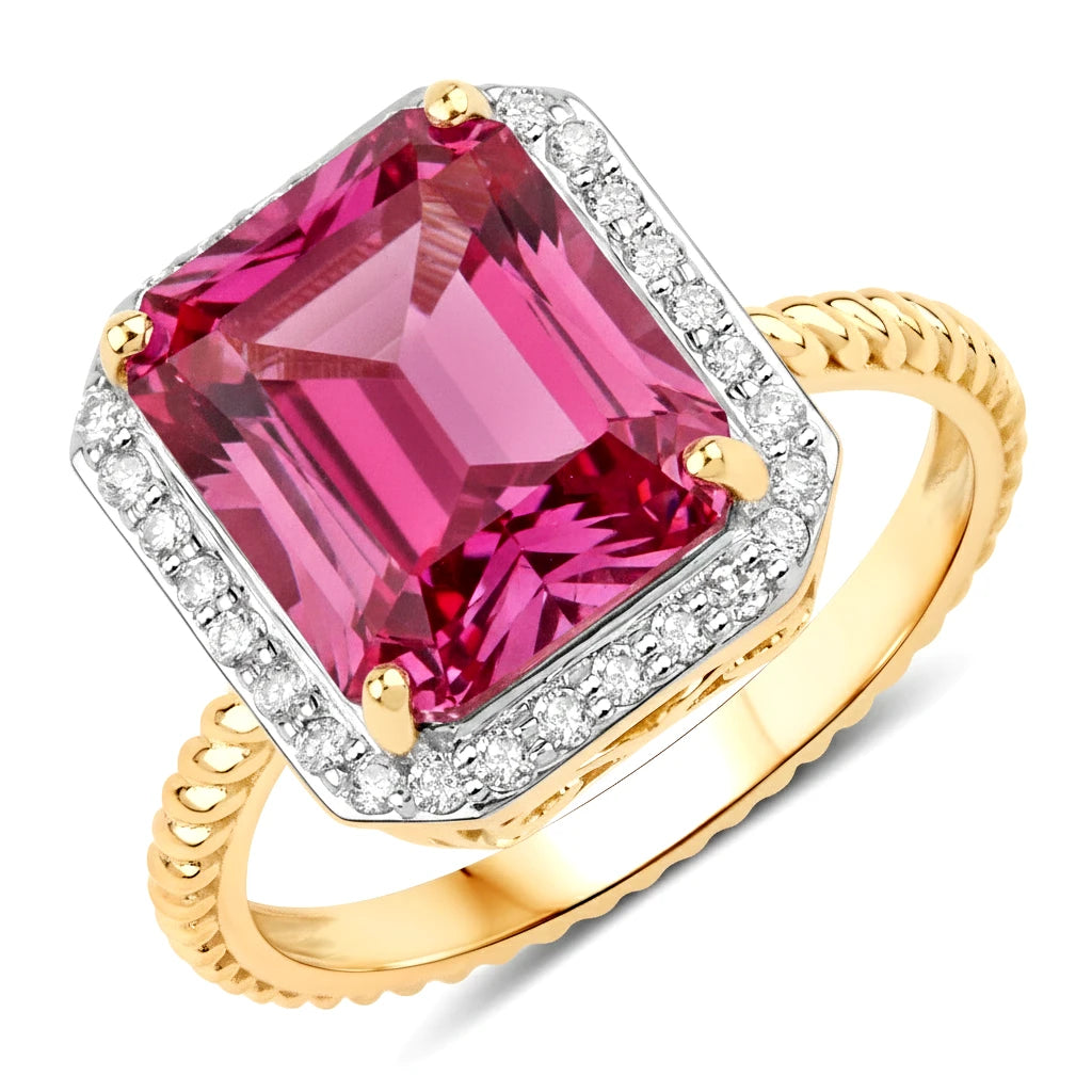 Emerald Cut Diamond Halo Ring
