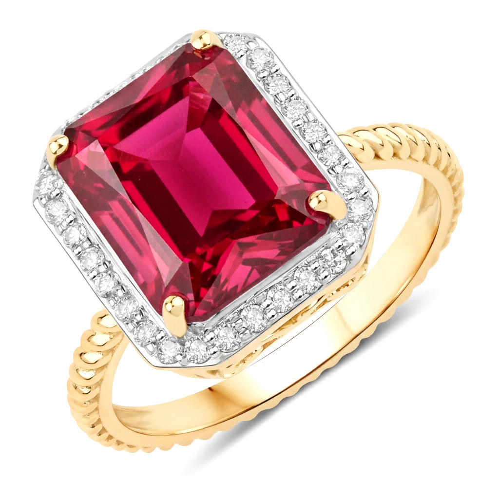Emerald Cut Diamond Halo Ring