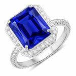 Emerald Cut Diamond Halo Ring