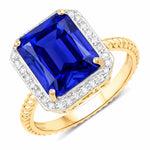 Emerald Cut Diamond Halo Ring