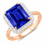 Emerald Cut Diamond Halo Ring