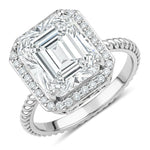 Emerald Cut Diamond Halo Ring