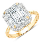 Emerald Cut Diamond Halo Ring