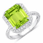Emerald Cut Diamond Halo Ring