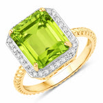 Emerald Cut Diamond Halo Ring