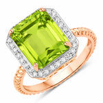 Emerald Cut Diamond Halo Ring