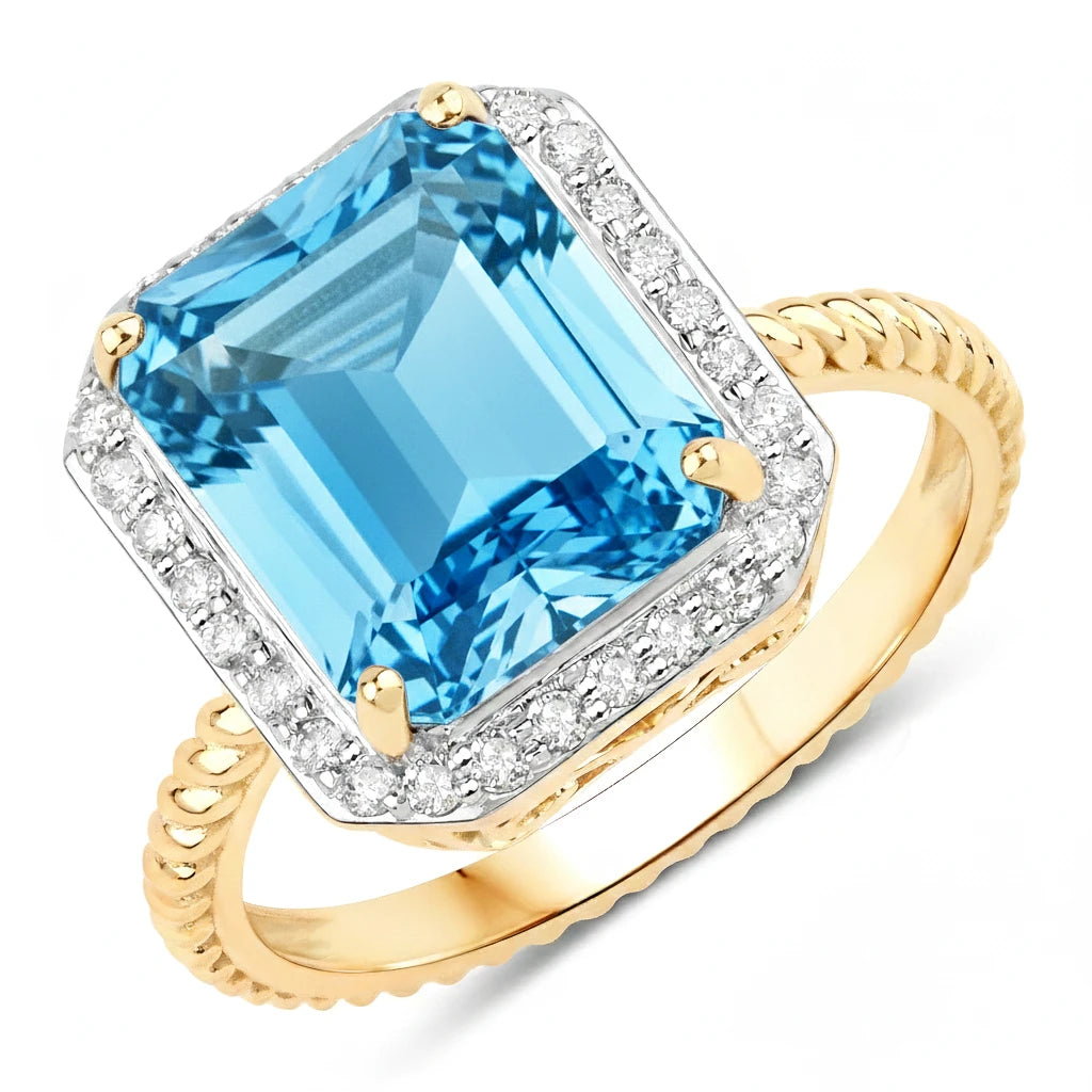 Emerald Cut Diamond Halo Ring
