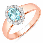 Vintage Style Oval Cut Diamond Accent Ring