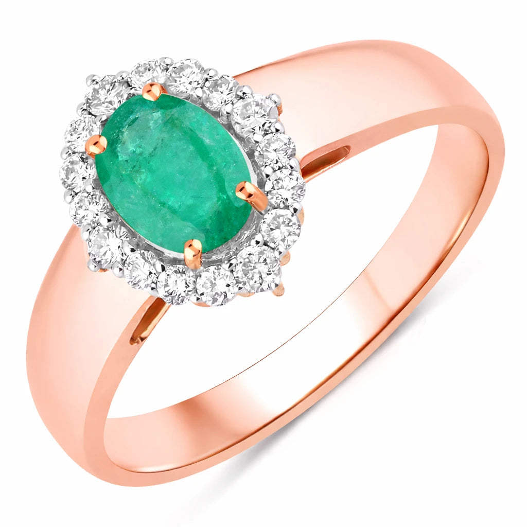 Vintage Style Oval Cut Diamond Accent Ring