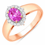 Vintage Style Oval Cut Diamond Accent Ring