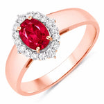 Vintage Style Oval Cut Diamond Accent Ring