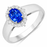 Vintage Style Oval Cut Diamond Accent Ring