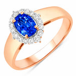 Vintage Style Oval Cut Diamond Accent Ring