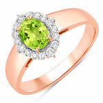 Vintage Style Oval Cut Diamond Accent Ring