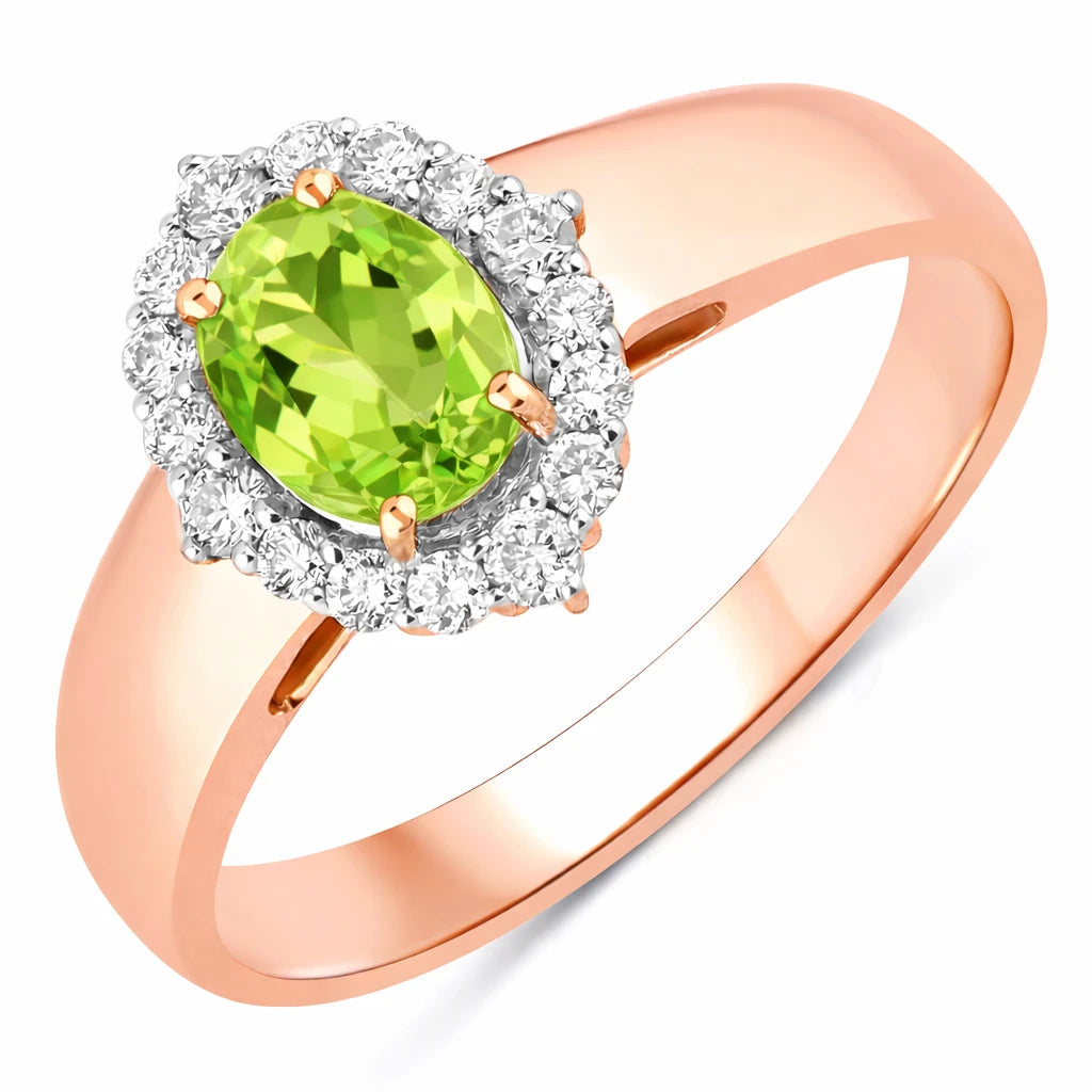 Vintage Style Oval Cut Diamond Accent Ring