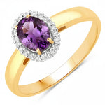 Oval Cut Diamond Accent Ring