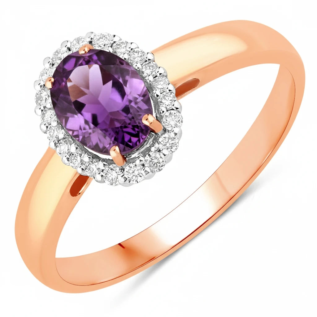 Oval Cut Diamond Accent Ring