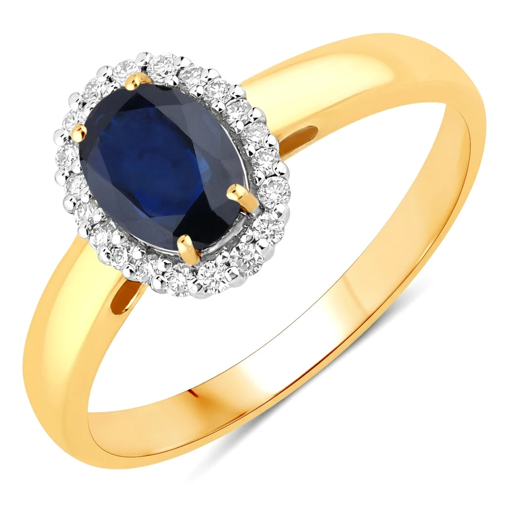Oval Cut Diamond Accent Ring
