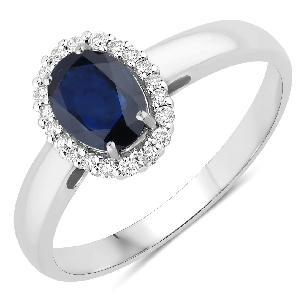 Oval Cut Diamond Accent Ring