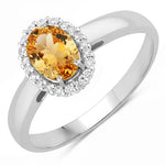 Oval Cut Diamond Accent Ring