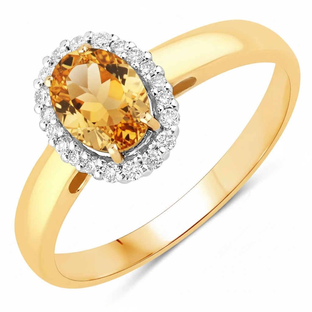 Oval Cut Diamond Accent Ring