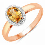 Oval Cut Diamond Accent Ring