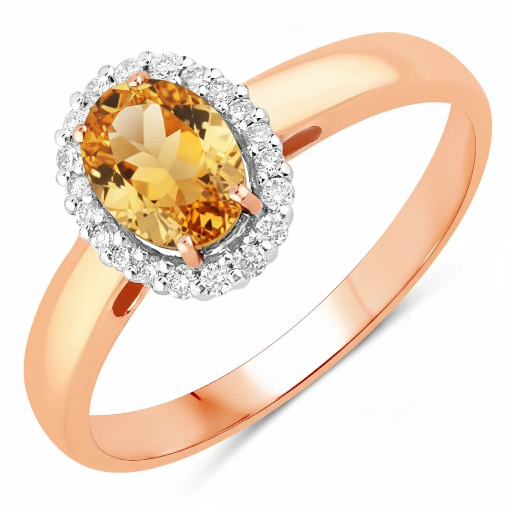 Oval Cut Diamond Accent Ring