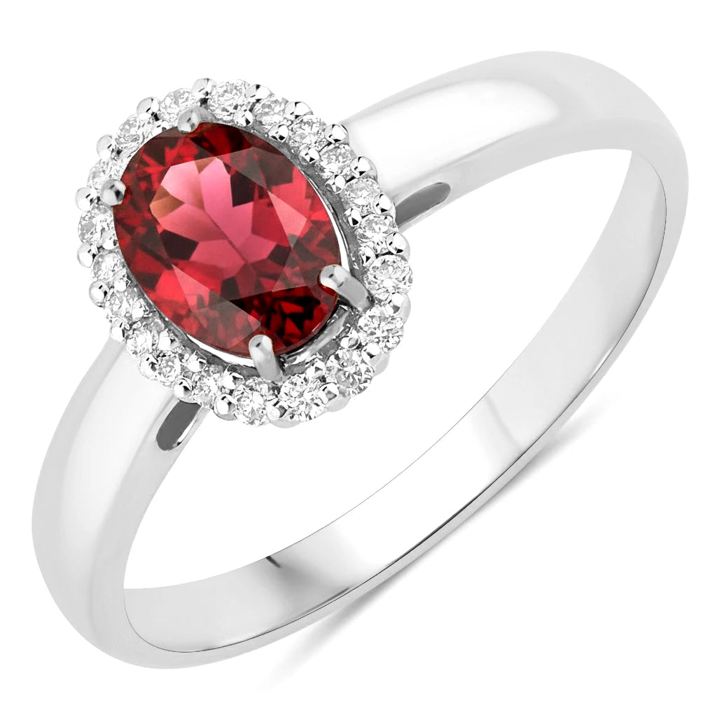 Oval Cut Diamond Accent Ring