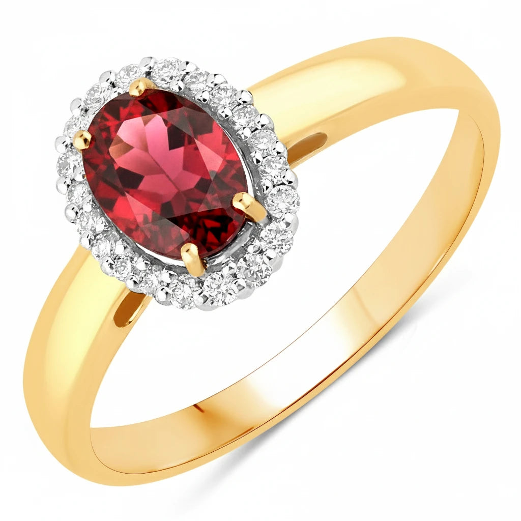 Oval Cut Diamond Accent Ring