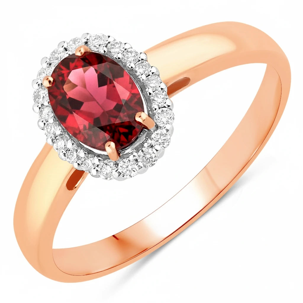 Oval Cut Diamond Accent Ring
