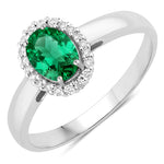 Oval Cut Diamond Accent Ring
