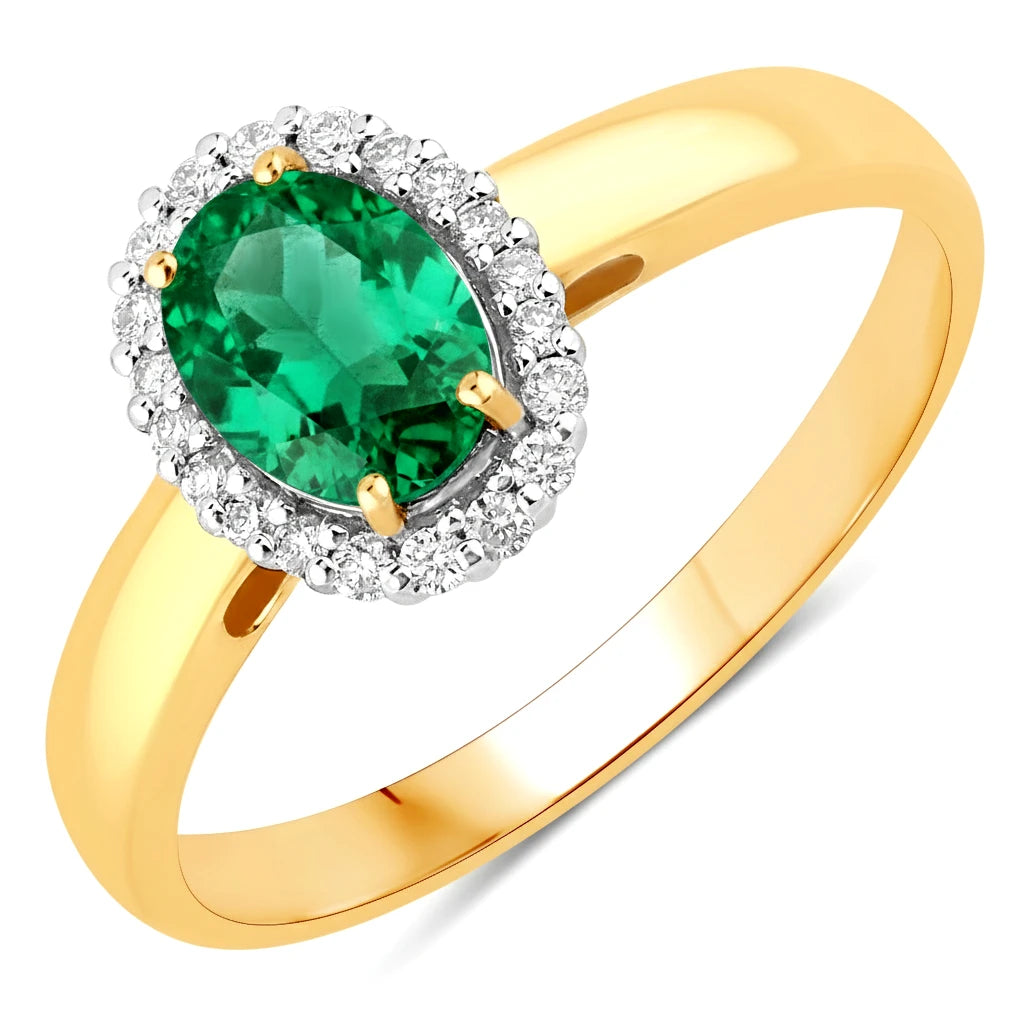 Oval Cut Diamond Accent Ring