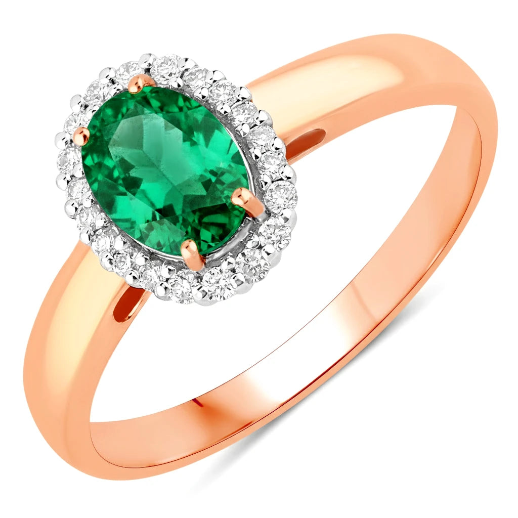 Oval Cut Diamond Accent Ring