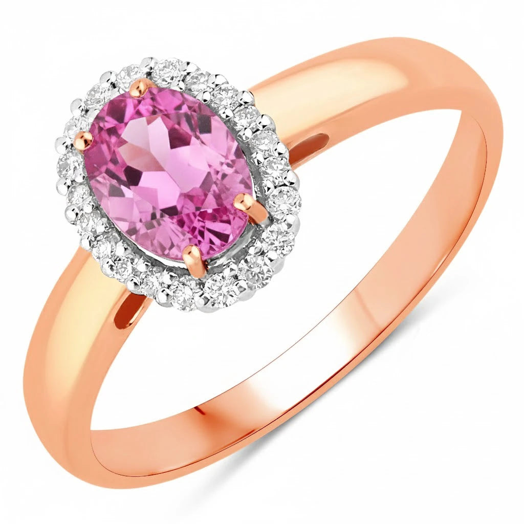 Oval Cut Diamond Accent Ring