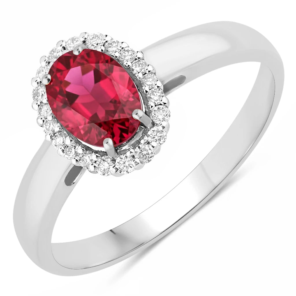 Oval Cut Diamond Accent Ring