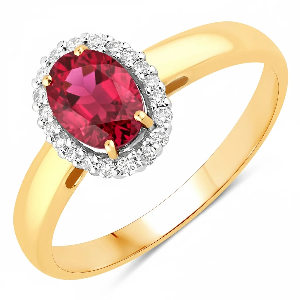 Oval Cut Diamond Accent Ring