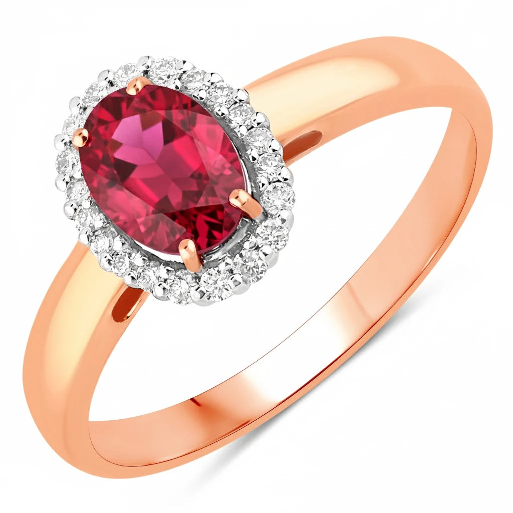 Oval Cut Diamond Accent Ring