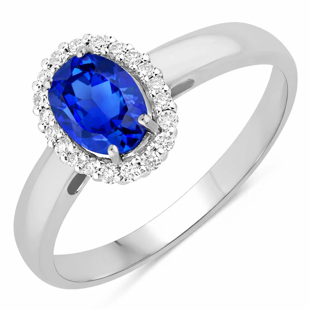 Oval Cut Diamond Accent Ring