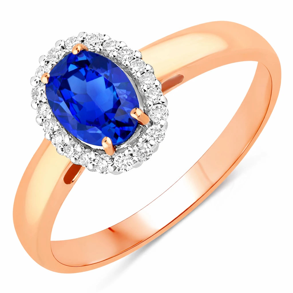 Oval Cut Diamond Accent Ring