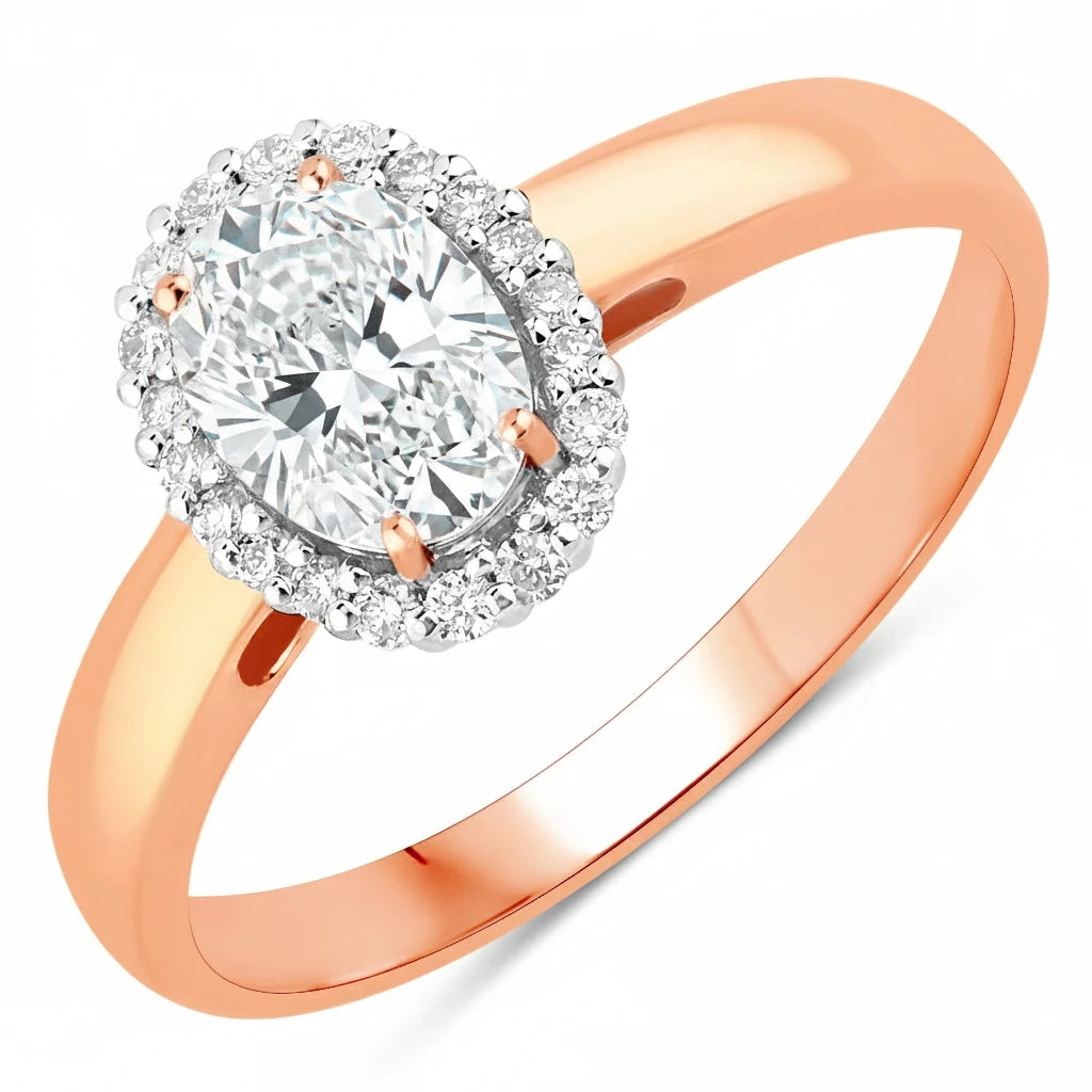 Oval Cut Diamond Accent Ring