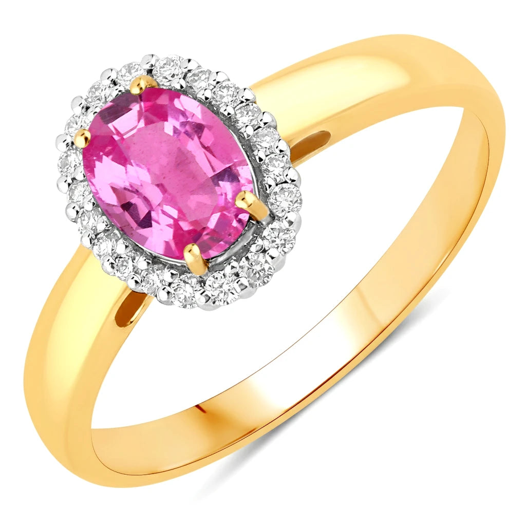 Oval Cut Diamond Accent Ring