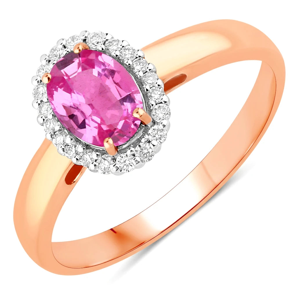 Oval Cut Diamond Accent Ring