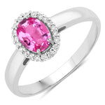 Oval Cut Diamond Accent Ring