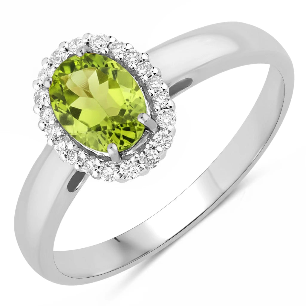 Oval Cut Diamond Accent Ring