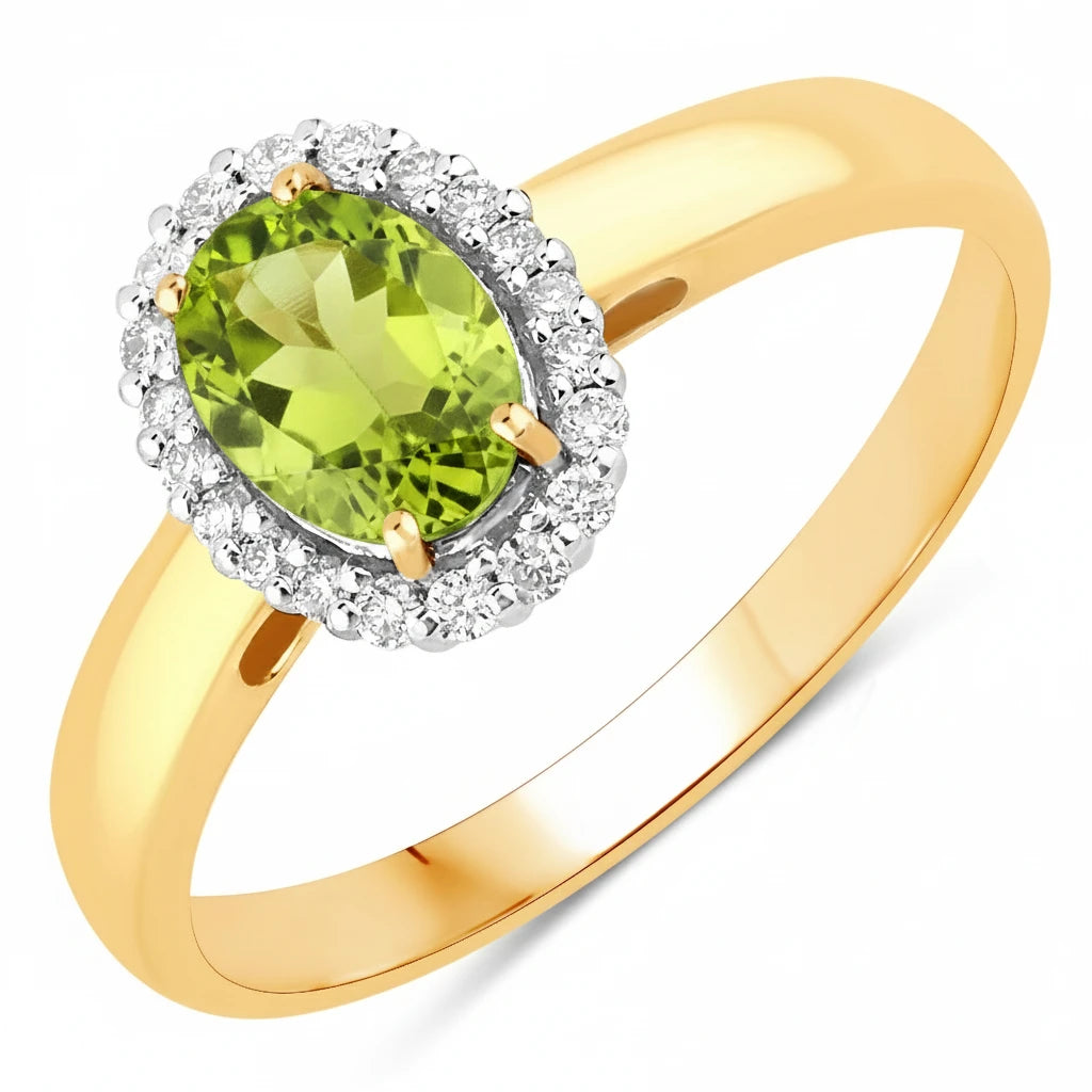 Oval Cut Diamond Accent Ring