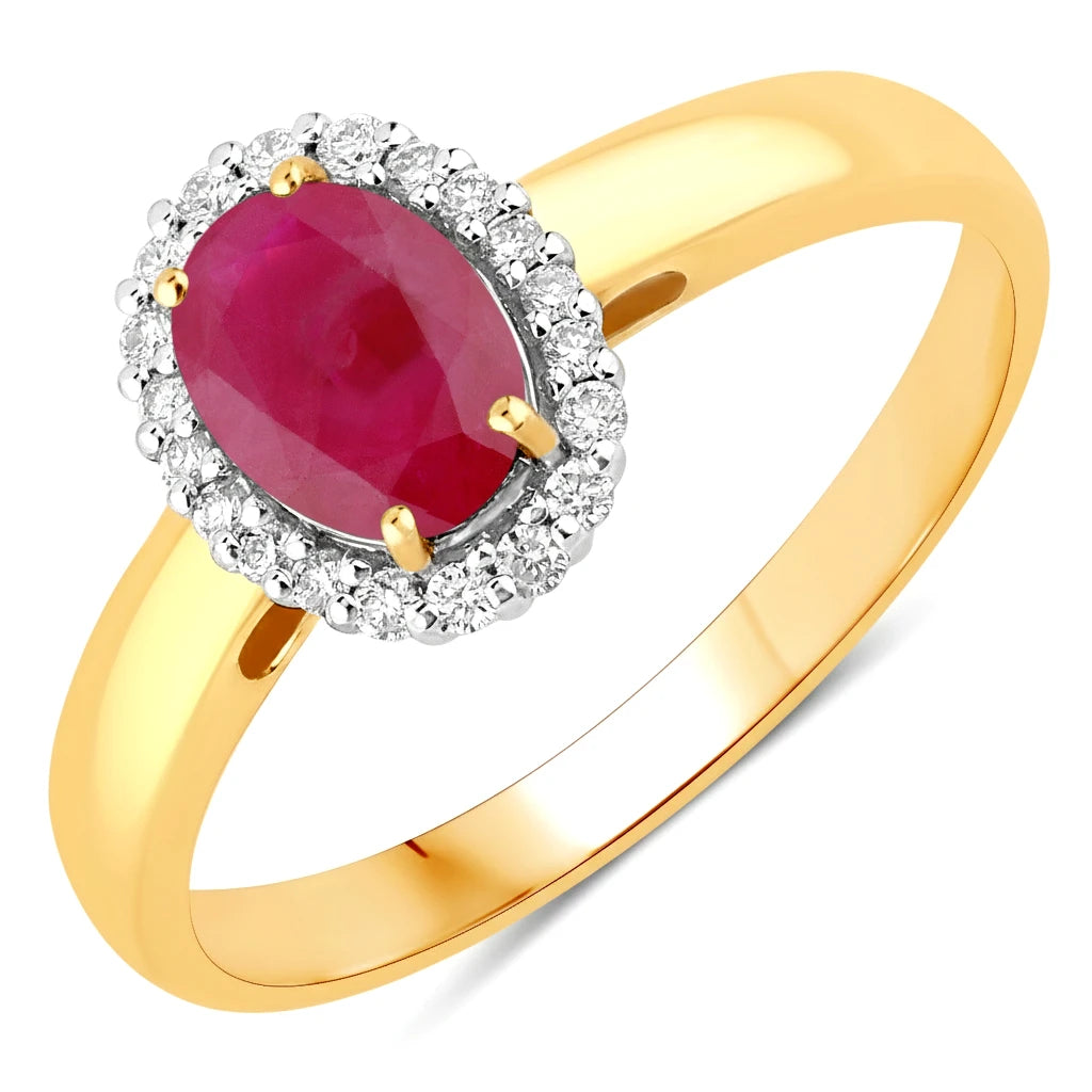 Oval Cut Diamond Accent Ring