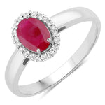 Oval Cut Diamond Accent Ring