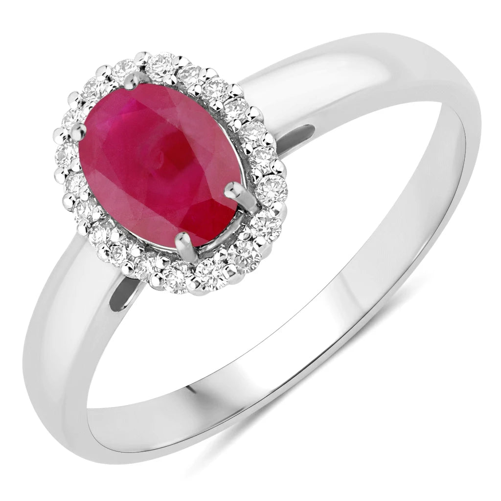 Oval Cut Diamond Accent Ring
