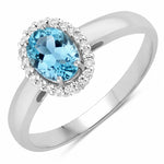 Oval Cut Diamond Accent Ring
