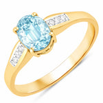 Soiree Oval Cut Diamond Accent Ring